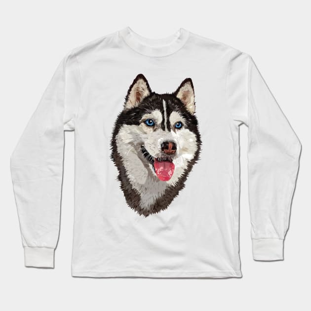 Husky Long Sleeve T-Shirt by obscurite